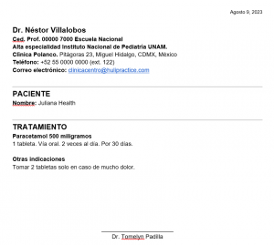 receta